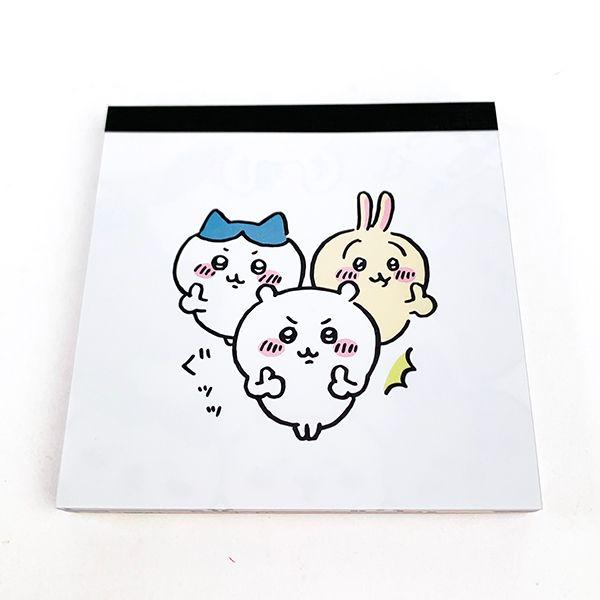 ちいかわ--スクエアメモ　ぐッッ-メモ帳　文房具---日本製-(MCOR) 商品画像1：キャラグッズPERFECT WORLD TOKYO