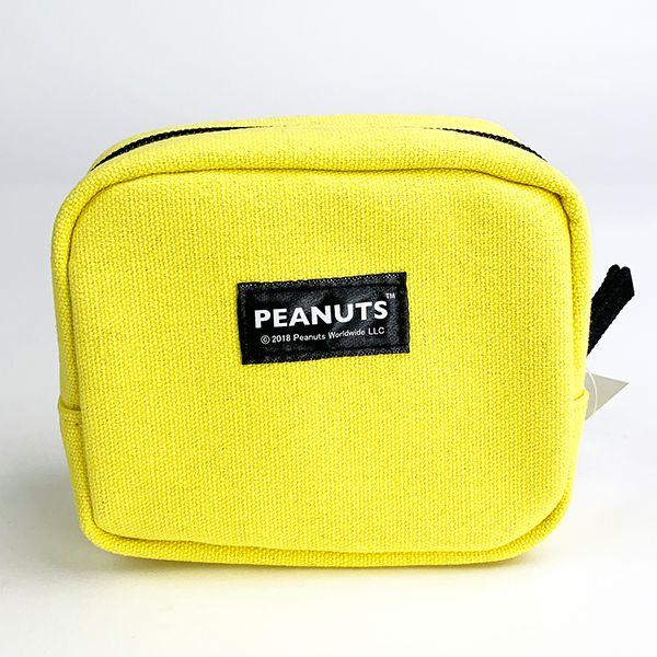 スヌーピー-PEANUTS-ウッドストック-スクエアポーチ-ポーチ-ケース-小物入れ-スクエア-イエロー-フェイス--(MCOR) 商品画像3：キャラグッズPERFECT WORLD TOKYO