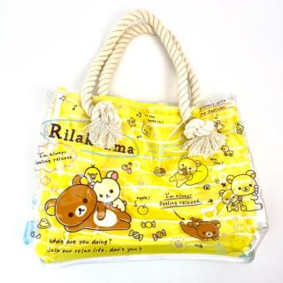 リラックマ ビニールバッグ カバン Amazon.co.jp: 【リラックマ】『横型ビニールトート』 海