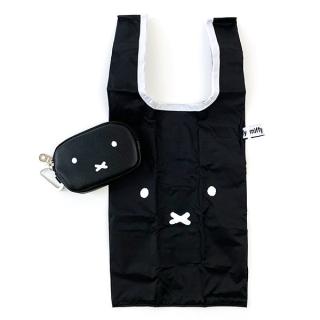 ミッフィー-おかお-エコバッグ-S-黒-バッグ-マルシェバッグ