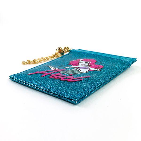 ディズニー-アリエル-シングルパスケース　BL　アリエル　POP-パスケース　定期入れ　グッズ　プリンセス-ブルー--(MCOR) 商品画像2：キャラグッズPERFECT WORLD TOKYO