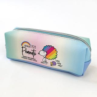 SNOOPY-スヌーピー-Wファスナーペンポーチ-BL-レインボースヌーピー
