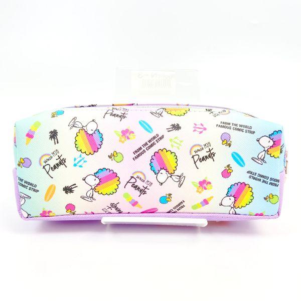 SNOOPY-スヌーピー-Wファスナーペンポーチ-PU-レインボー