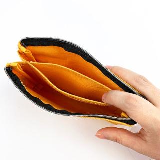 スヌーピー-チャーリー・ブラウン-3ポケットポーチ-黄-小物入れ