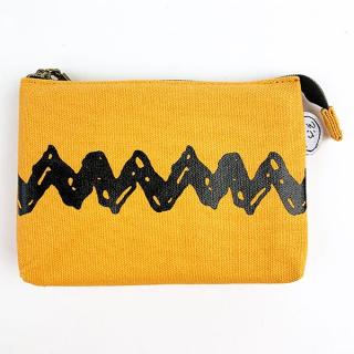 スヌーピー-チャーリー・ブラウン-3ポケットポーチ-黄-小物入れ