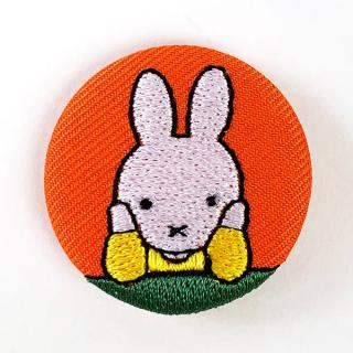 ミッフィー-刺繍ブローチ-ホオヅエ-ミッフィー-ブローチ-バッジ