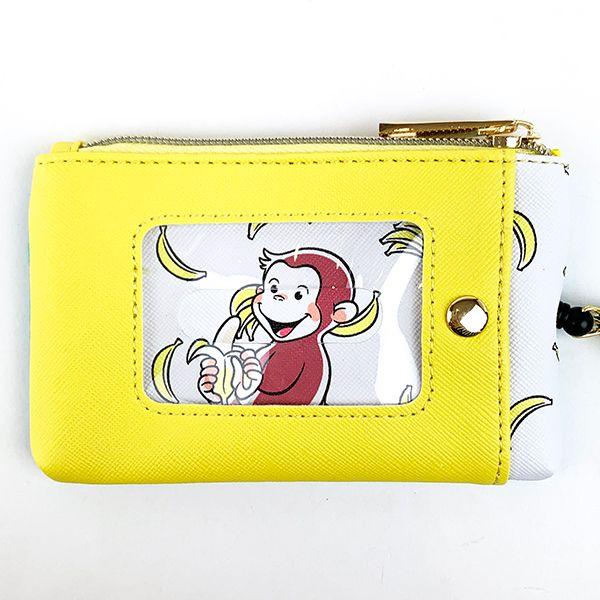 おさるのジョージ-ジョージ-おさるのジョージ-リール付きパスケース-フレンズ-ポーチ-ケース-リール-コインケース-ブルー-グッズ 商品画像3：キャラグッズPERFECT WORLD TOKYO