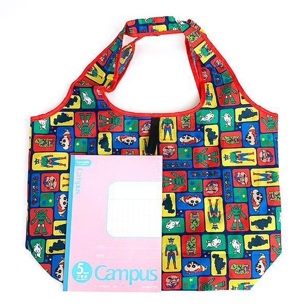 クレヨンしんちゃん-くるくるショッピングバッグ-しんのすけのお気に入り-お買い物バッグ-サブバッグ-グッズ 商品画像3：キャラグッズPERFECT WORLD TOKYO