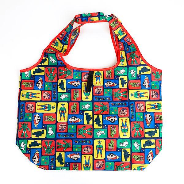 クレヨンしんちゃん-くるくるショッピングバッグ-しんのすけのお気に入り-お買い物バッグ-サブバッグ-グッズ 商品画像1：キャラグッズPERFECT WORLD TOKYO