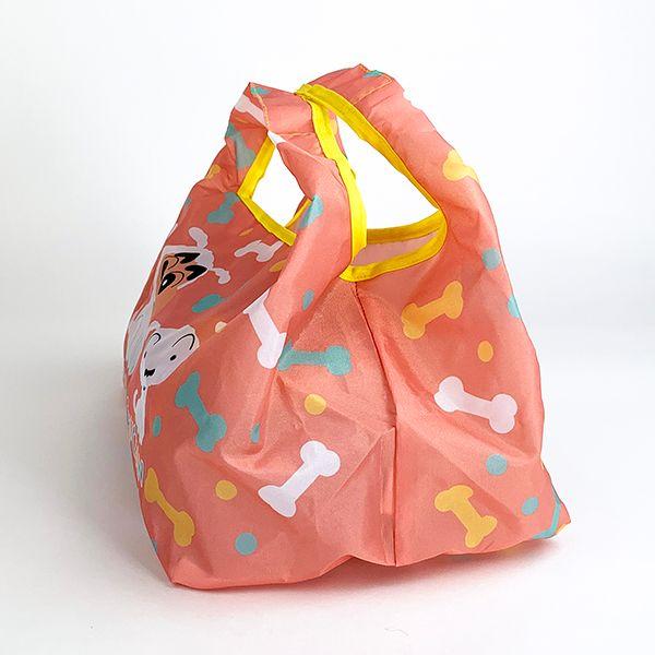 クレヨンしんちゃん-しんちゃん-ランチエコバッグ-シロ&しんのすけ-ランチ-バッグ-ピンク-グッズ 商品画像2：キャラグッズPERFECT WORLD TOKYO