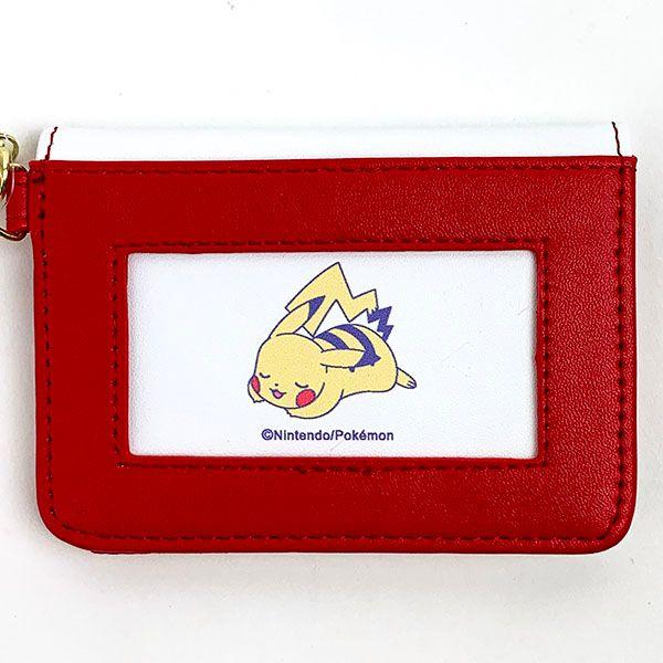 ポケモン-ピカチュウ-二つ折りパスケース-定期入れ-RD-グッズ-(MCD) 商品画像3：キャラグッズPERFECT WORLD TOKYO