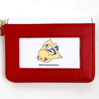 ポケモン-ピカチュウ-二つ折りパスケース-定期入れ-RD-グッズ
