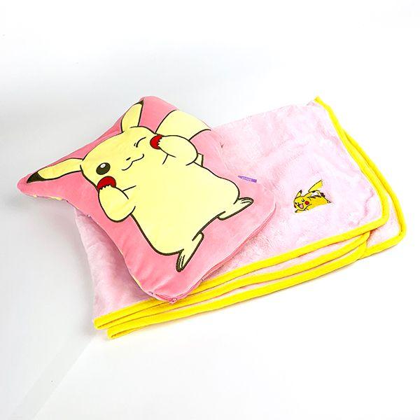 ポケットモンスター-ピカチュウ-ブランケットインクッション-PK-あったか-ブランケット-クッション-ピンク-グッズ 商品画像4：キャラグッズPERFECT WORLD TOKYO