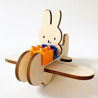 ミッフィー nijntje--ミッフィー-飛行機-ブリッコン-木製-ブロック-インテリア