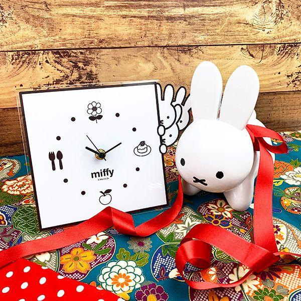 「一次予約受付開始」予約品3月上旬発売-ミッフィー-グッズ-MIFFY-インテリアクロック-のぞき-WH-モノクロ-時計(PWOR)限定品 商品画像15：キャラグッズPERFECT WORLD TOKYO