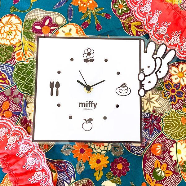 「一次予約受付開始」予約品3月上旬発売-ミッフィー-グッズ-MIFFY-インテリアクロック-のぞき-WH-モノクロ-時計(PWOR)限定品 商品画像18：キャラグッズPERFECT WORLD TOKYO