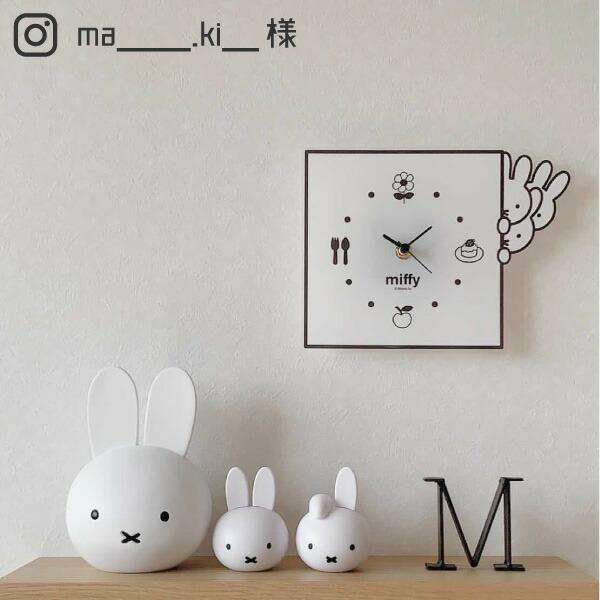 「一次予約受付開始」予約品3月上旬発売-ミッフィー-グッズ-MIFFY-インテリアクロック-のぞき-WH-モノクロ-時計(PWOR)限定品 商品画像9：キャラグッズPERFECT WORLD TOKYO