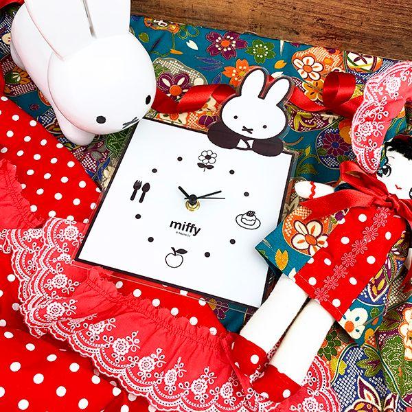 「一次予約受付開始」予約品3月上旬発売-ミッフィー-グッズ-MIFFY-インテリアクロック-のっかり-BK-モノクロ-時計(PWOR) 商品画像15：キャラグッズPERFECT WORLD TOKYO