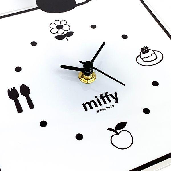 「一次予約受付開始」予約品3月上旬発売-ミッフィー-グッズ-MIFFY-インテリアクロック-のっかり-BK-モノクロ-時計(PWOR) 商品画像3：キャラグッズPERFECT WORLD TOKYO