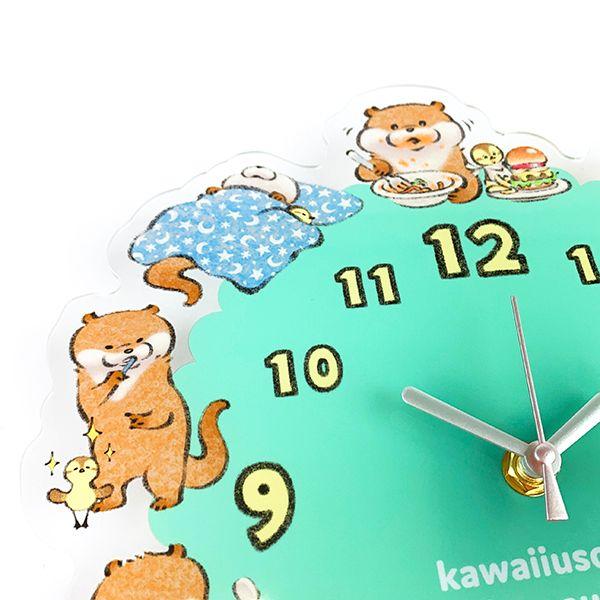 可愛い嘘のカワウソ--アクリル壁掛け時計-時計-インテリア-壁掛け-壁貼り--BLUE---(MCOR) 商品画像3：キャラグッズPERFECT WORLD TOKYO