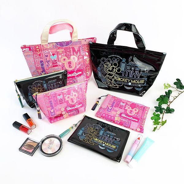 ディズニー-ミッキー-ビニールポーチBL-ネオン-ミッキー-Disney-ネオンシリーズ-ポーチ-グッズ-小物入れ-ブルー--(MCOR) 商品画像7：キャラグッズPERFECT WORLD TOKYO