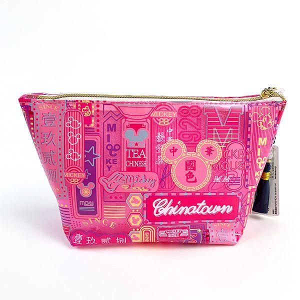 ディズニー-ミッキー-ビニールポーチPK-ネオン-ミッキー-Disney-ネオンシリーズ-ポーチ-グッズ-小物入れ-ピンク--(MCOR) 商品画像3：キャラグッズPERFECT WORLD TOKYO