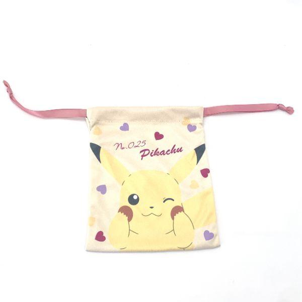 ポケットモンスター-ピカチュウ-巾着-ポケモン-小物入れ-クリーム-グッズ--(MCOR) 商品画像1：キャラグッズPERFECT WORLD TOKYO