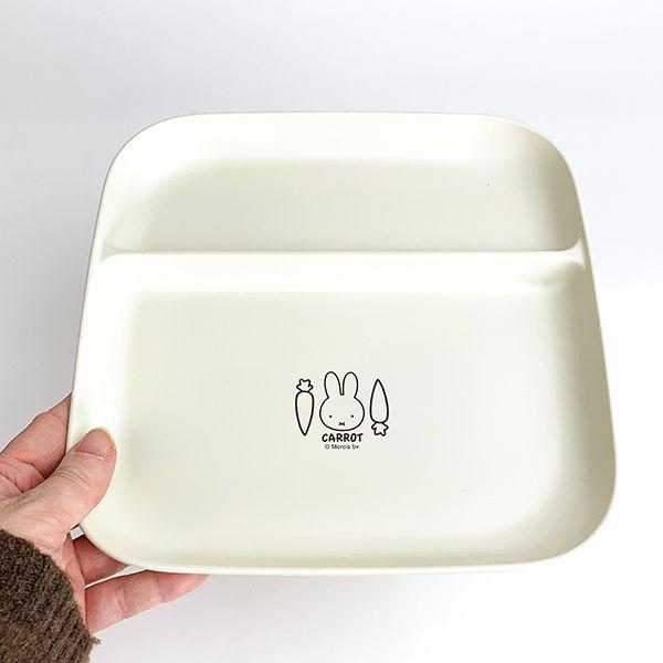 miffy-ミッフィー-スクエア-ワンプレート-仕切り皿-キャロット-食器-お皿-プレート-ホワイト-グッズ--(MCOR) 商品画像4：キャラグッズPERFECT WORLD TOKYO