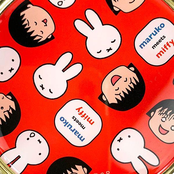 ミッフィー-ちびまるこちゃん--ミラー-レッド-maruko-meets-miffy-手鏡 商品画像2：キャラグッズPERFECT WORLD TOKYO