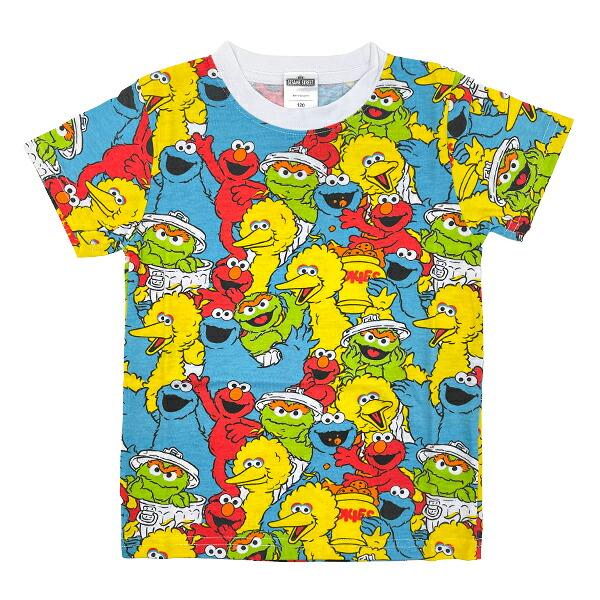 セサミストリート セサミ総柄 Tシャツ(120） キッズ アパレル