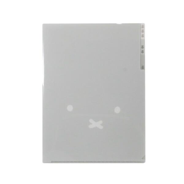 ミッフィー miffy A4クリアホルダー(3ポケット) (グレー) 文具 クリアファイ･･･