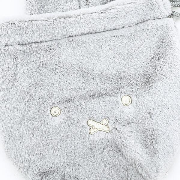 ミッフィー miffy 巾着袋 (グレー) フェイスシリーズ 商品画像2：キャラグッズPERFECT WORLD TOKYO