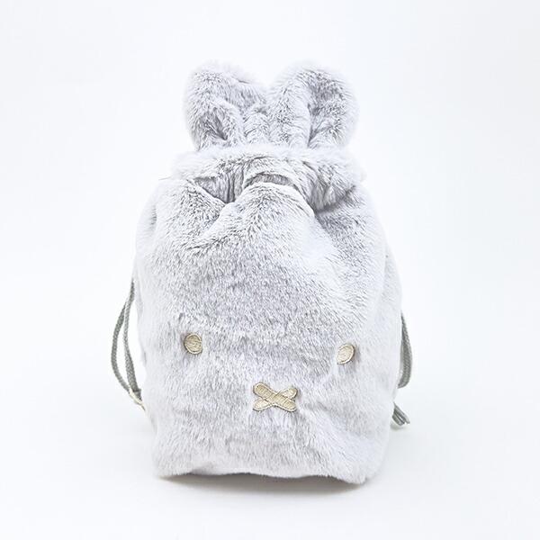 ミッフィー miffy 巾着袋 (グレー) フェイスシリーズ 商品画像4：キャラグッズPERFECT WORLD TOKYO