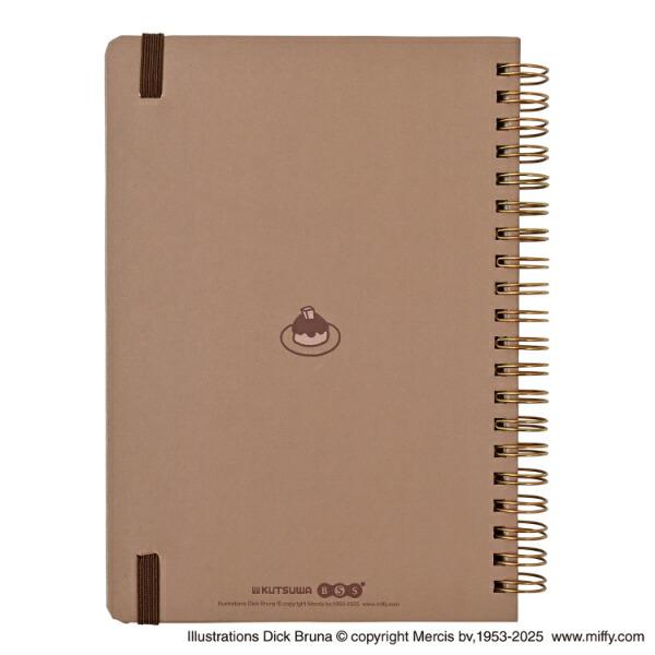 ミッフィー miffy バンド付きB6ノート チョコレート 文具 商品画像2：キャラグッズPERFECT WORLD TOKYO