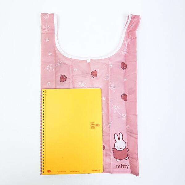 ミッフィー miffy ポーチ付きエコバッグ ストロベリー 商品画像2：キャラグッズPERFECT WORLD TOKYO