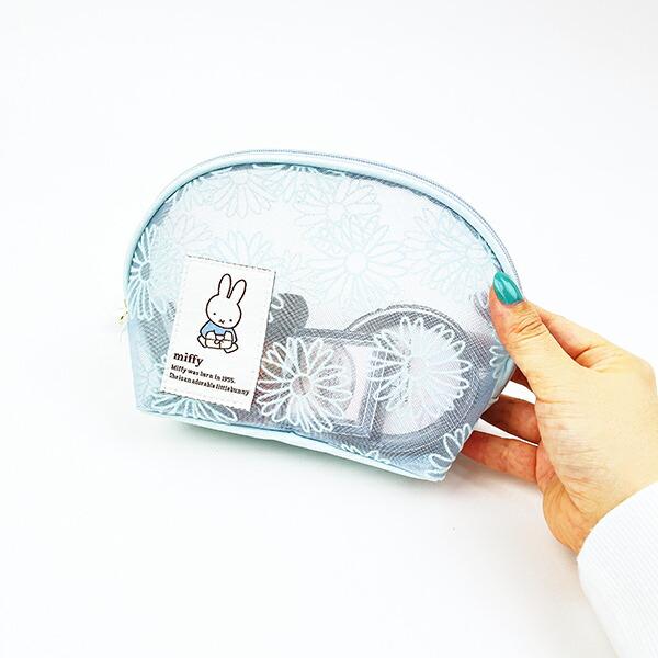 ミッフィー miffy シェル型ポーチ ブルー フラワーシリーズ 商品画像4：キャラグッズPERFECT WORLD TOKYO