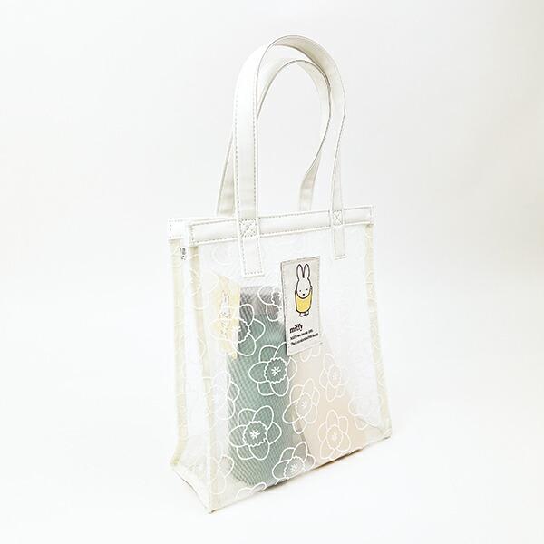 ミッフィー miffy トートバッグ ホワイト フラワーシリーズ 商品画像4：キャラグッズPERFECT WORLD TOKYO