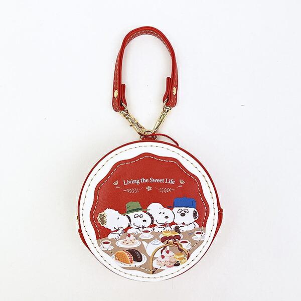 スヌーピー ラウンドマカロンポーチ アールグレイ SNOOPY