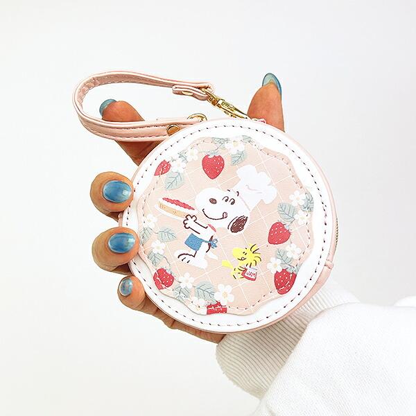 スヌーピー ラウンドマカロンポーチ ストロベリー SNOOPY 商品画像5：キャラグッズPERFECT WORLD TOKYO