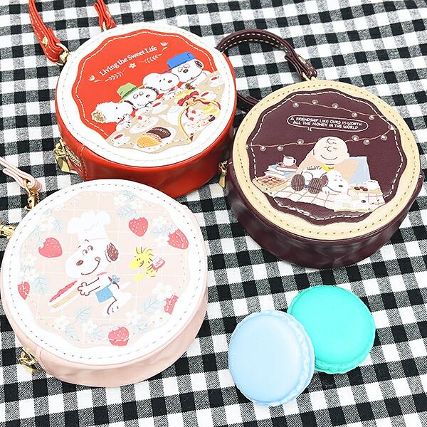 スヌーピー ラウンドマカロンポーチ ストロベリー SNOOPY 商品画像6：キャラグッズPERFECT WORLD TOKYO