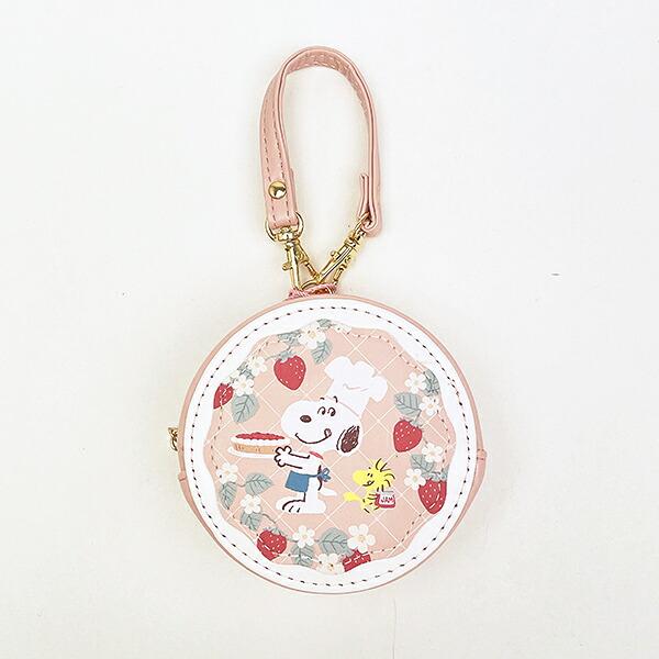 スヌーピー ラウンドマカロンポーチ ストロベリー SNOOPY