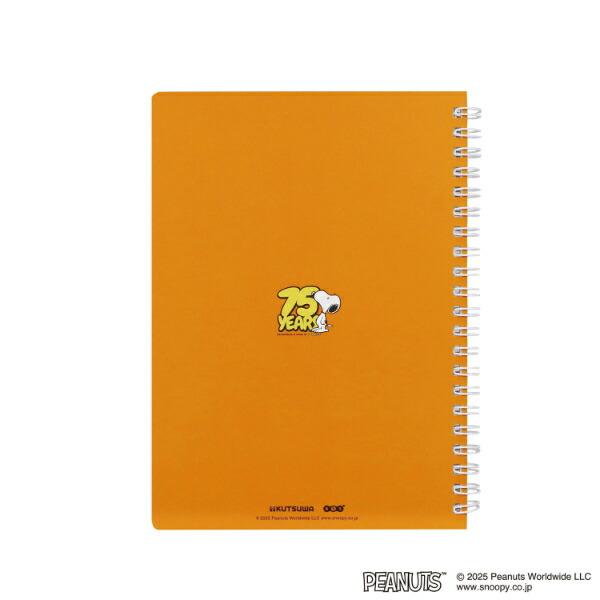 スヌーピー 新聞 A5リングノート 文具 PEANUTS 75th 日本製 SNOOPY 商品画像2：キャラグッズPERFECT WORLD TOKYO