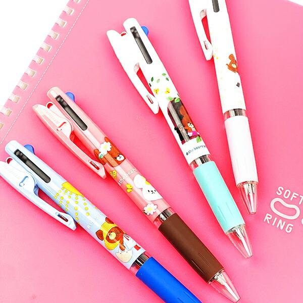 くまのがっこう ジャッキー カラフルデイズ 3色ボールペン 文具 日本製 商品画像4：キャラグッズPERFECT WORLD TOKYO
