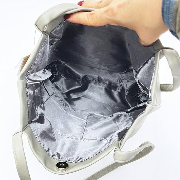 オサムグッズ 合皮ハンドルタックトートバッグ (グレー) 商品画像4：キャラグッズPERFECT WORLD TOKYO