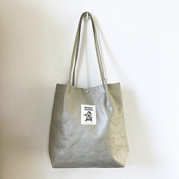 オサムグッズ 合皮ハンドルタックトートバッグ (グレー) 商品画像5：キャラグッズPERFECT WORLD TOKYO