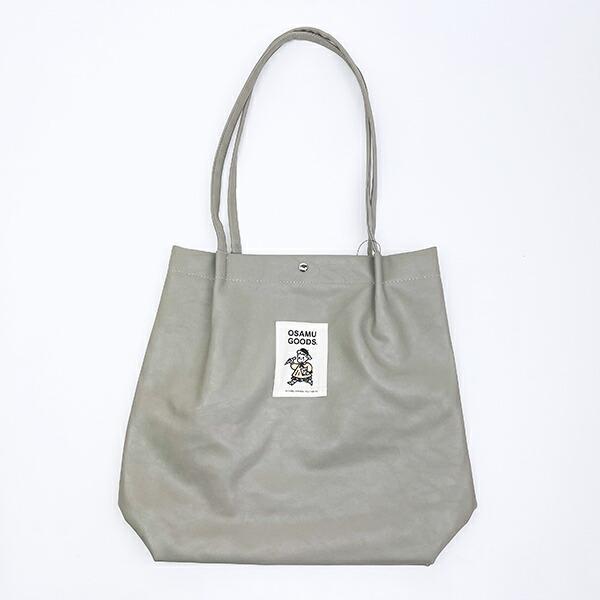 オサムグッズ 合皮ハンドルタックトートバッグ (グレー)