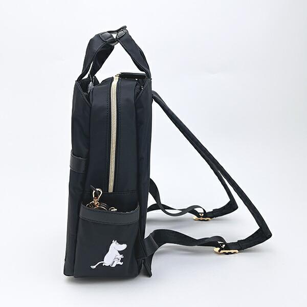 ムーミン おでかけ スクエアリュックサック バッグ ブラック 商品画像4：キャラグッズPERFECT WORLD TOKYO