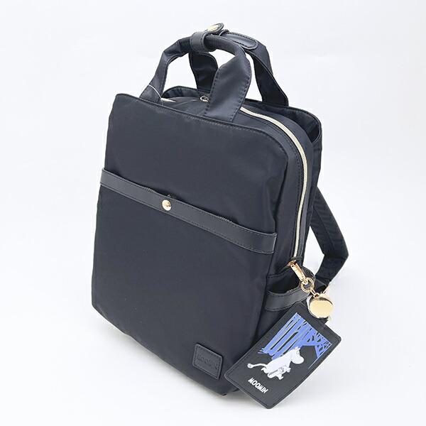 ムーミン おでかけ スクエアリュックサック バッグ ブラック