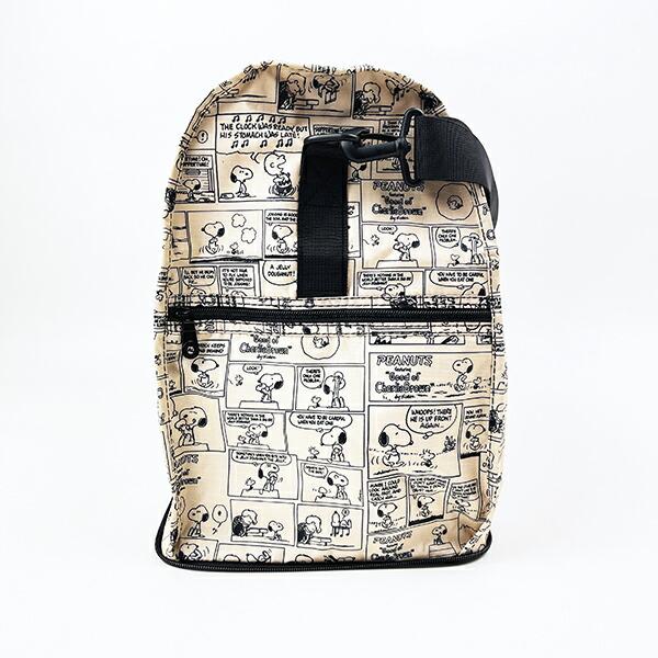 スヌーピー コミックナチュラル 折りたたみボストンバッグ(L) トラベル SNOOPY 商品画像5：キャラグッズPERFECT WORLD TOKYO