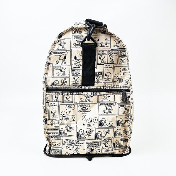 スヌーピー コミックナチュラル 折りたたみボストンバッグ(L) トラベル SNOOPY 商品画像7：キャラグッズPERFECT WORLD TOKYO